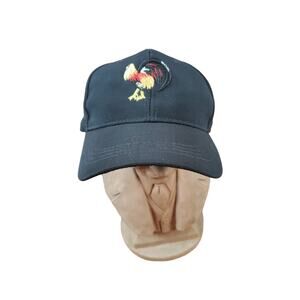 Big Rooster Fitted Stretch Baseball Cap. Black. Size L